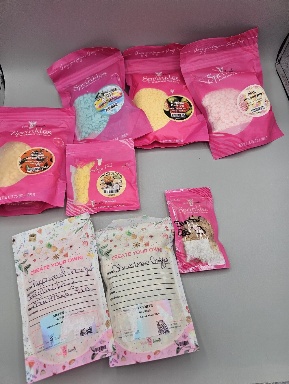 Pink Zebra Wax Sprinkles Lot Bundle Summer Christmas Scents DIY & NEW Mixes